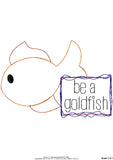 Be a goldfish Shabby Chic Applique Embroidery Design