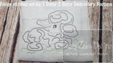 Lamb vintage zig zag stitch machine embroidery design