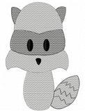 Raccoon sketch machine embroidery design