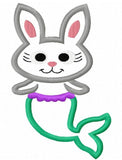 Easter Merbunny applique machine embroidery design