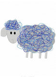Baby Boy swirly sheep sketch machine embroidery design