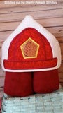 Firefighter Hat appliqué machine embroidery design