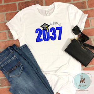 Class of 2037 appliqué machine embroidery design