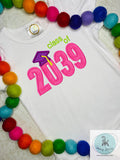 Class of 2039 appliqué machine embroidery design