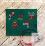 Set of 5 Christmas mini 1" sketch machine embroidery designs bundle