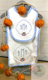 Boy Pumpkin frame sketch machine embroidery design