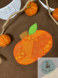 Pumpkin patchwork vintage stitch appliqué machine embroidery design