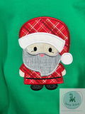 Christmas Santa applique machine embroidery design