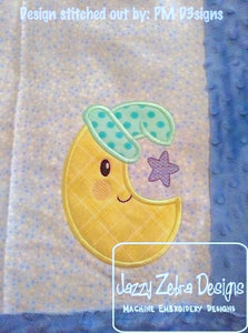 Moon Boy Baby appliqué machine embroidery design