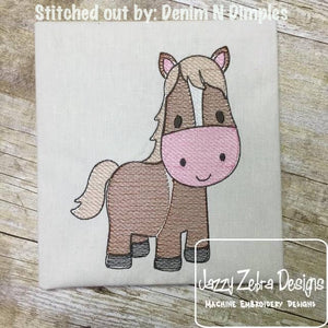 Horse Sketch Machine Embroidery Design