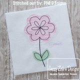 Spring Flower Sketch Machine Embroidery Design
