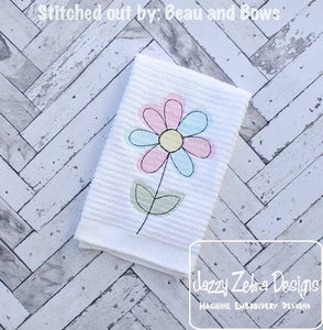 Spring Flower Sketch Machine Embroidery Design