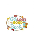 Get Lost in a Good Book saying machine embroidery design