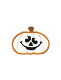 Halloween Jack-o-lantern pumpkin appliqué machine embroidery design