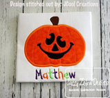 Halloween Jack-o-lantern pumpkin appliqué machine embroidery design