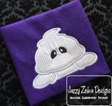 Halloween ghost appliqué machine embroidery design