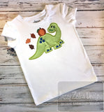 Fall Dinosaur applique machine embroidery design