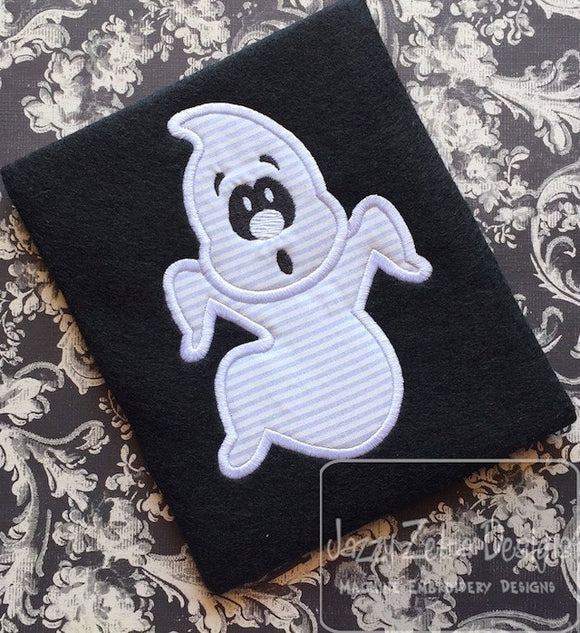Ghost applique machine embroidery design