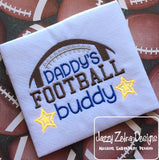 Daddy's Football Buddy saying machine embroidery design