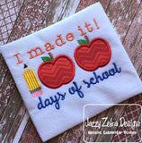 I made it 100 days of school saying machine embroidery design