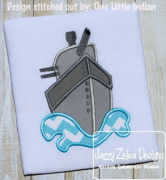 Battleship Appliqué Machine Embroidery Design