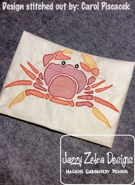 Crab Sketch Machine Embroidery Design