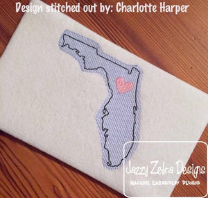 Florida State Sketch machine Embroidery Design