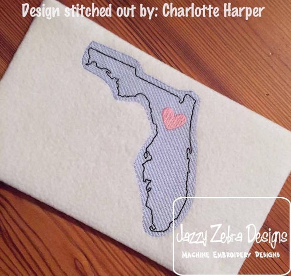 Florida State Sketch machine Embroidery Design