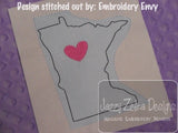 Minnesota State Sketch Embroidery Design