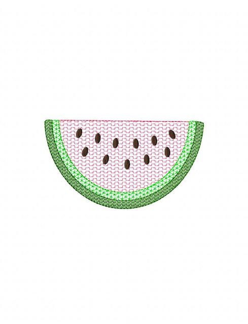 Watermelon motif filled machine embroidery design
