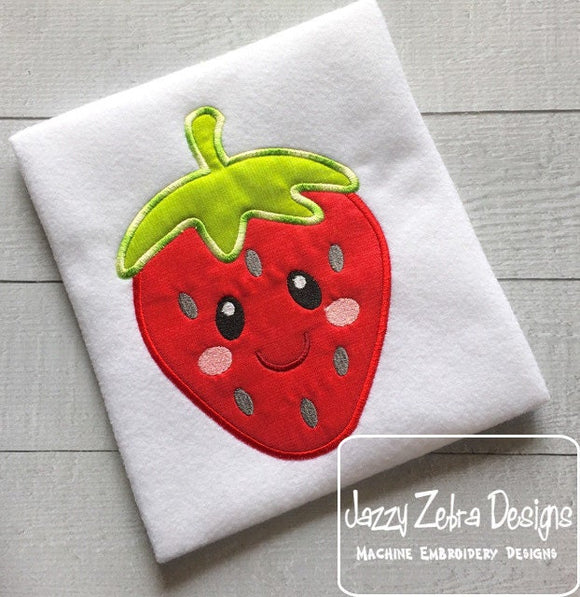 Strawberry Applique Embroidery Machine Design