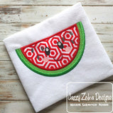 Watermelon with face appliqué machine embroidery design