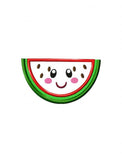 Watermelon with face appliqué machine embroidery design
