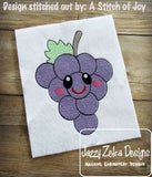 Grapes with face sketch machine embroidery design