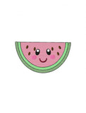 Watermelon with face sketch machine embroidery design