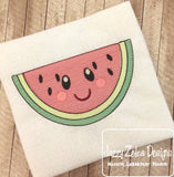 Watermelon with face sketch machine embroidery design