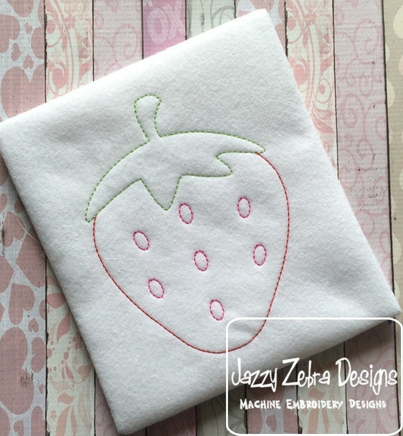 Strawberry vintage stitch machine embroidery design