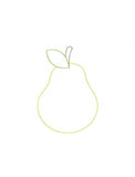 Pear vintage stitch machine embroidery design