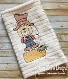 Fall Scarecrow with spider sketch machine embroidery design