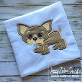 Chihuahua Dog applique machine embroidery design