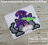 Witch's Cat Appliqué machine embroidery design