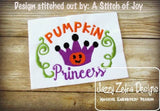 Pumpkin Princess saying Halloween machine embroidery design