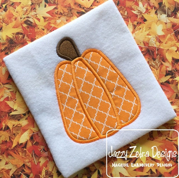 Basic pumpkin appliqué machine embroidery design