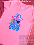 Pirate Octopus applique machine embroidery design