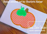 Pumpkin applique machine embroidery design