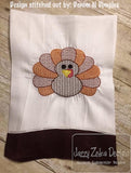 Thanksgiving Turkey motif filled machine embroidery design