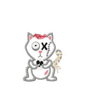 Halloween Zombie Cat Appliqué machine Embroidery Design