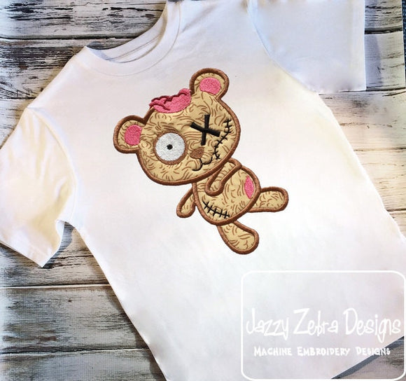 Halloween Zombie Bear Appliqué machine Embroidery Design