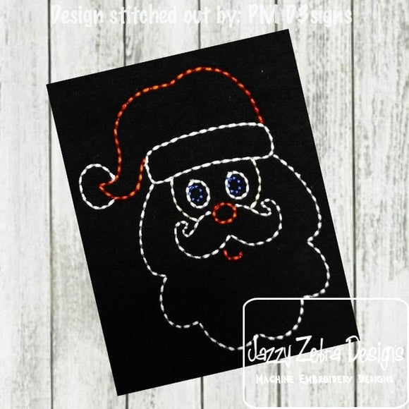 Santa vintage stitch machine embroidery design