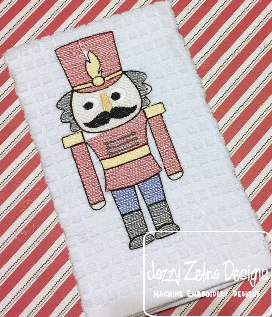 Nutcracker sketch embroidery design